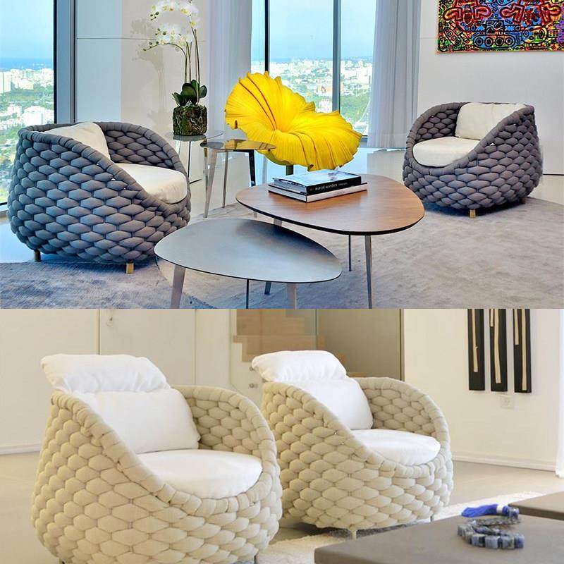 北欧户外藤编小沙发别墅花园露台休闲沙发椅室外家具三人藤沙发,淘宝优惠券,粉丝福利购,淘宝优惠卷