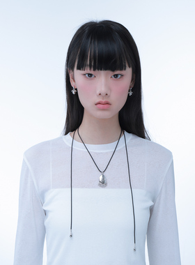 诞蛋流苏编织长毛衣链