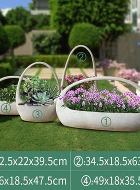 创意玻璃钢花篮雕塑园林景观房地产广场公园庭小区草坪装饰大摆件