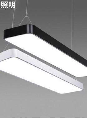 led长条吊线灯健身房方通灯办公室长方形吊灯教室长条吸顶灯
