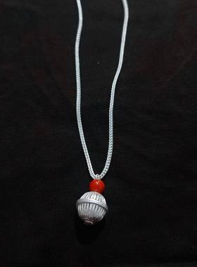 凉山彝族编织项链女红珠男女情侣款锁骨链纯手工复古民族风首饰