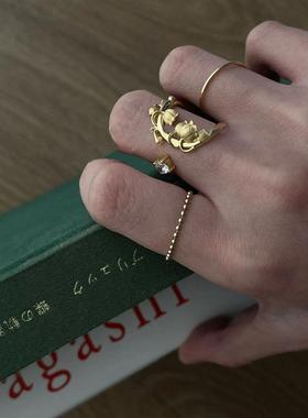 精致藤蔓铃兰戒指气质~小众设计开口戒时尚潮流高级感新款爆款戒