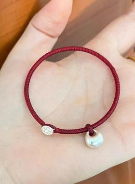 银坨坨手绳女款寓意平平安安万事顺利精致气质新款百搭高颜值手饰