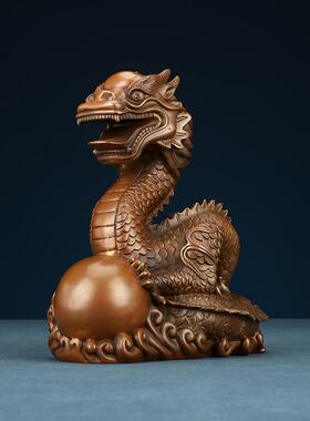 紫铜生肖龙铜青龙摆件家居摆设工艺品开业礼品家居摆设铜饰品