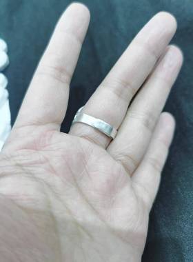 凉山彝族戒指银色蝴蝶花纹复古民族风手工艺开口可调节指环新娘款