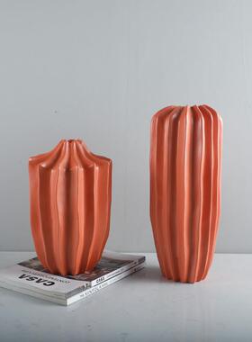 现代简约不规则树脂创意抽象花瓶时尚客厅样板房家居软装工艺品