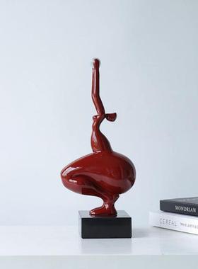 美豹创意树脂大理石底座雕塑摆件样板间售楼处软装家居客厅工艺品