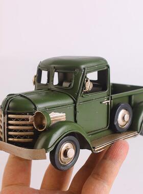 圣诞创意礼品复古皮卡车模型家居礼品摄影道具咖啡厅酒吧装饰摆件