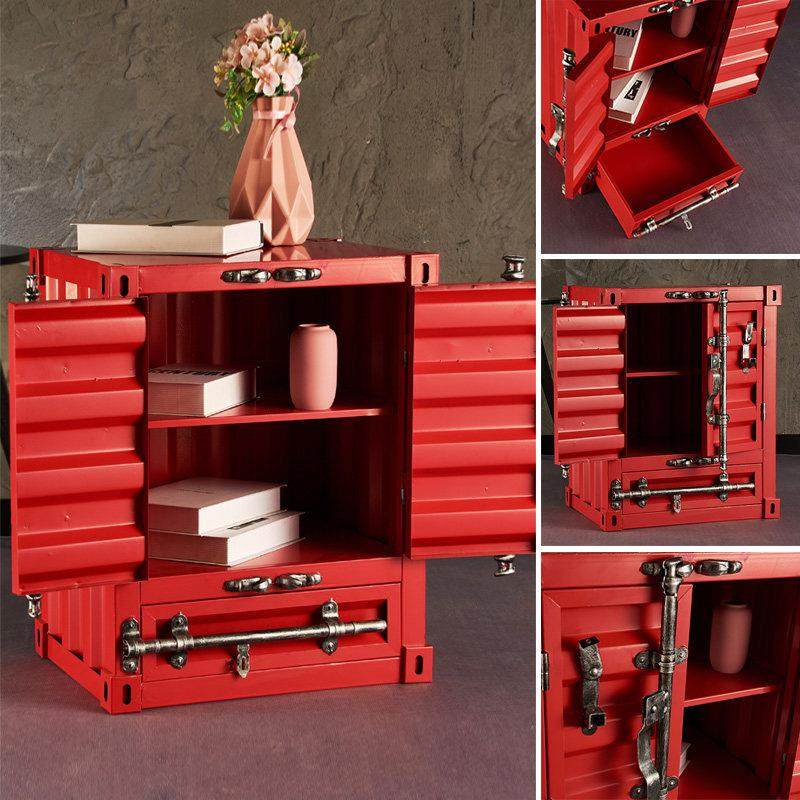 集装箱柜子摆件工业风铁艺床头箱橱窗酒吧陈列品服装店道具收纳柜,淘宝优惠券,粉丝福利购,淘宝优惠卷