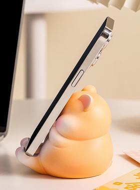 创意可爱仓鼠平板手机支架办公室桌面摆件解压装饰品送实用小礼物