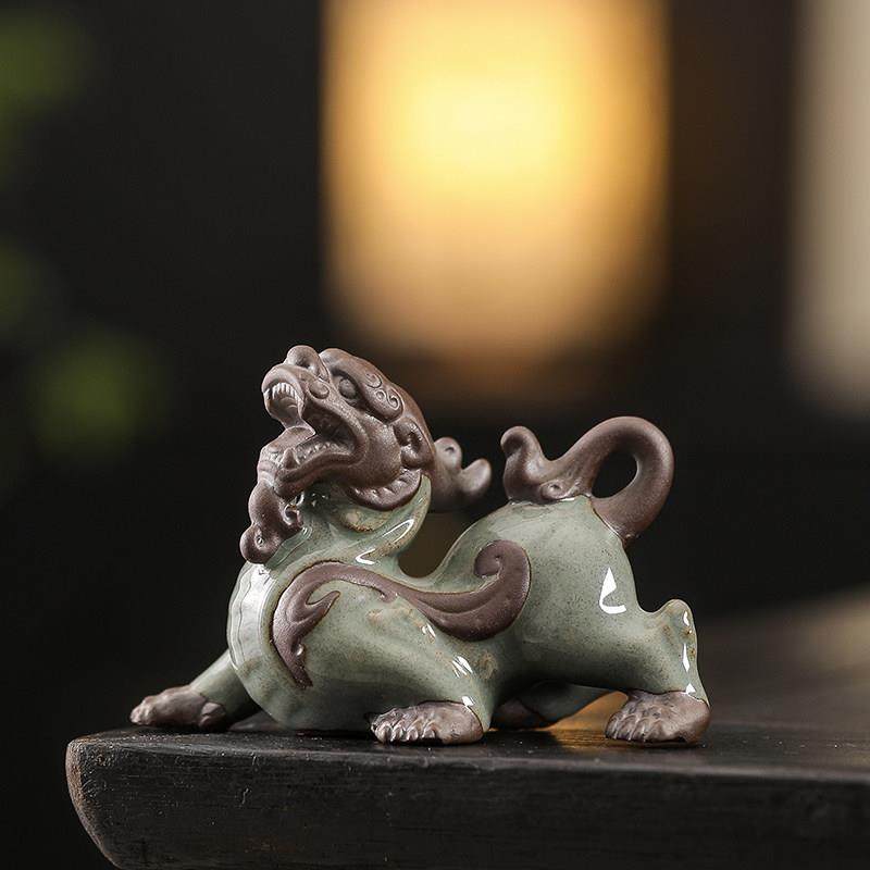 招财貔貅摆件一对陶瓷聚财办公室桌面装饰品风水开业摆设礼品礼物,淘宝优惠券,粉丝福利购,淘宝优惠卷