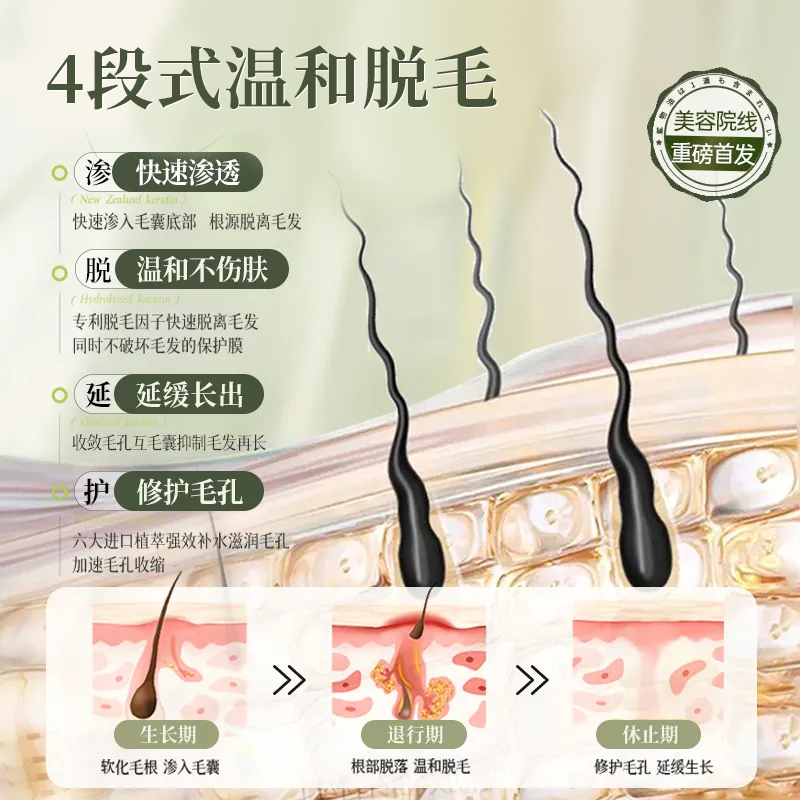 唇部脱毛膏脱唇毛去小胡子须脸面部汗毛漂胡剂神器非永久女士专用