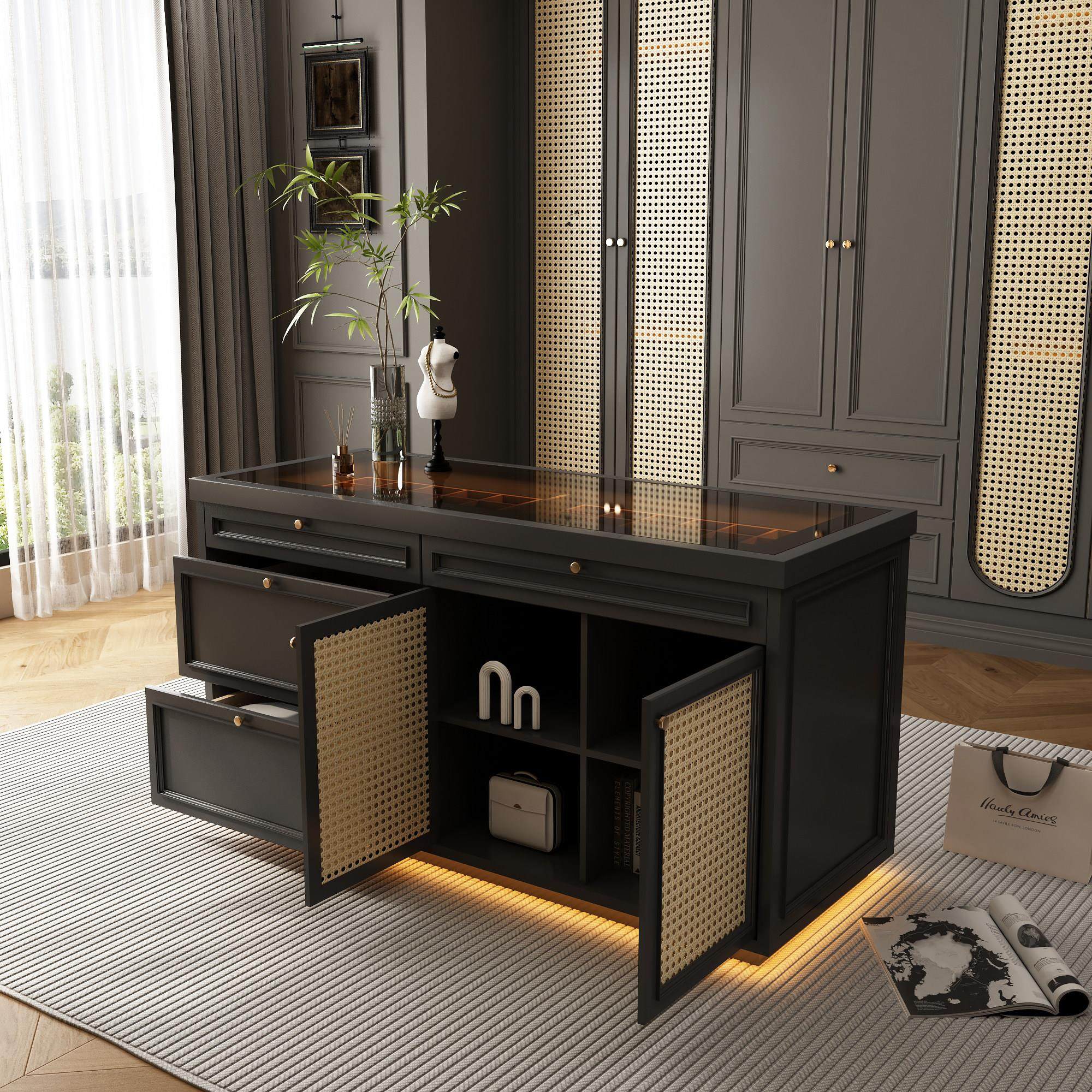 式复饰古衣024帽间中间法岛台珠侘宝首收纳展示柜寂中古风中岛柜,淘宝优惠券,粉丝福利购,淘宝优惠卷