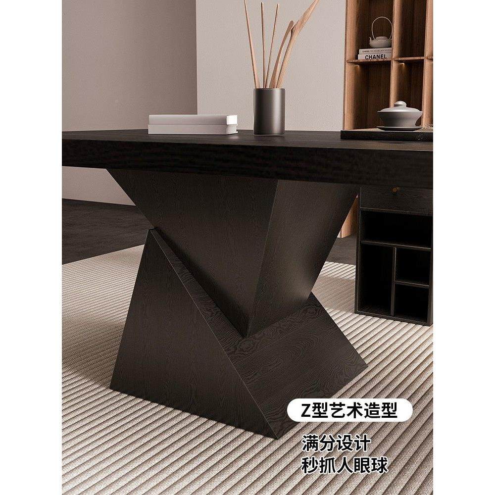 现代简庭约公实WTR木大板茶几椅组合炭黑啡桌家办茶几高咖端,淘宝优惠券,粉丝福利购,淘宝优惠卷