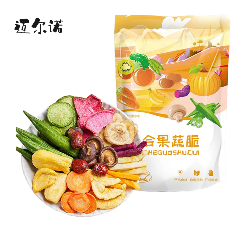 迈尔诺综合果蔬脆250g*3袋水果蔬菜干网红休闲零食什锦果蔬小吃 - 图3