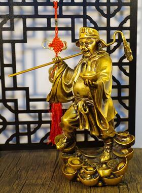 28cm超大号猪八戒铜雕像摆件天蓬元帅佛像工艺品生肖猪家居装饰品