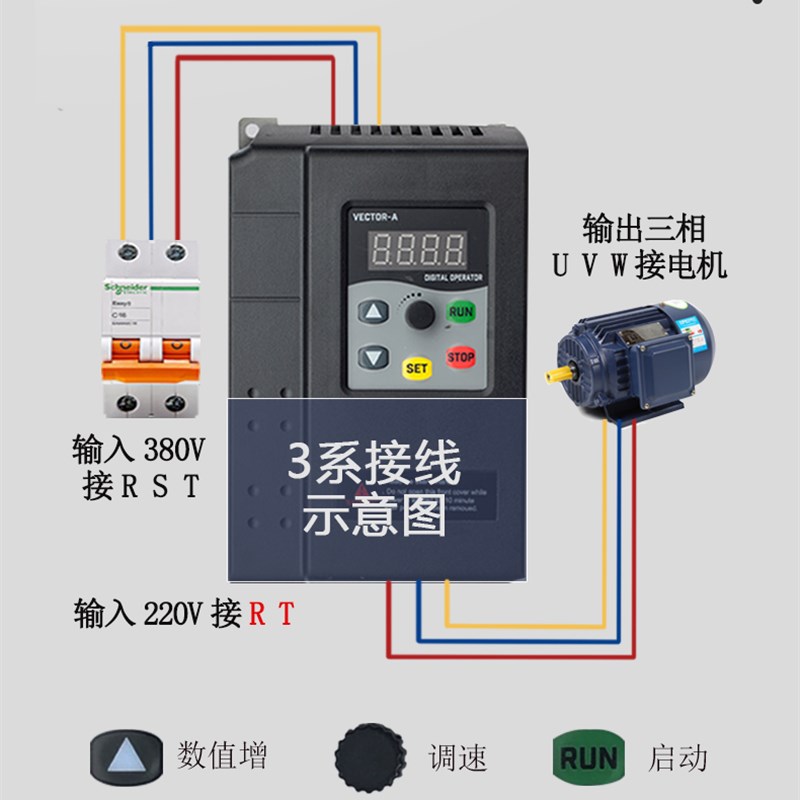 变频器三相380v1.5 2.2 3 4 5.5 7.5 11kw水泵风机调速器单相220v - 图2