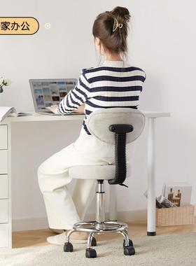 北欧轻奢高级化妆台梳妆凳靠背网红卧室旋转升降家用小户型矮圆凳