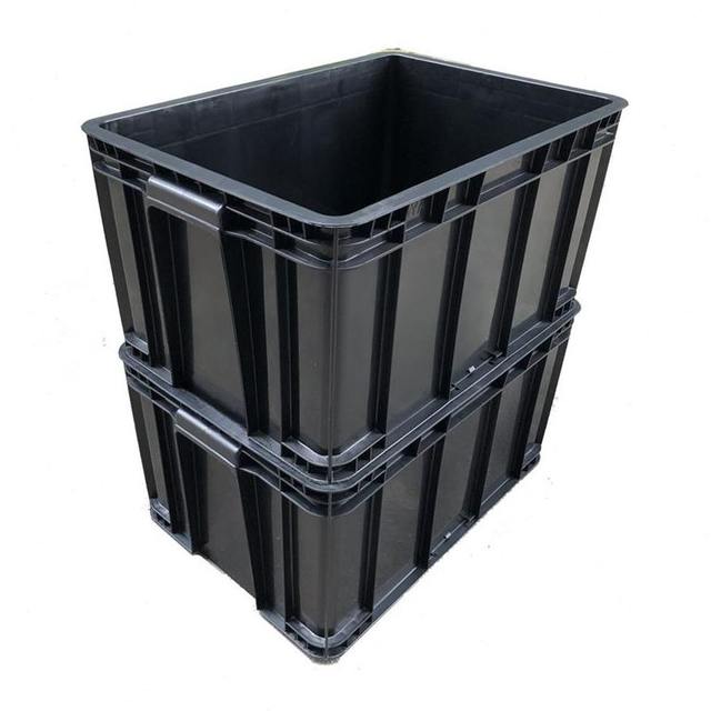 Hardware turnover box glue anti-static black electronic components square storage plastic frame box tray material tool parts