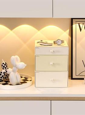 奶油ins风入户玄关摆件口罩收纳盒抽屉式鞋柜钥匙置物架家居饰品