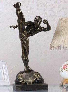 李小龙人物雕塑模型办公室卧室房间桌面摆件创意家居装饰品送礼品