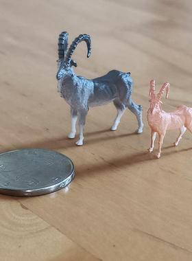仿真山羊微景观桌面动物小羊模型摆件盆景饰品3D打印树脂装饰摆设