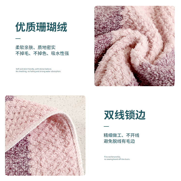 菠萝纹厨房抹布不沾油不掉毛擦桌布洗碗抹布加厚吸水 - 图2