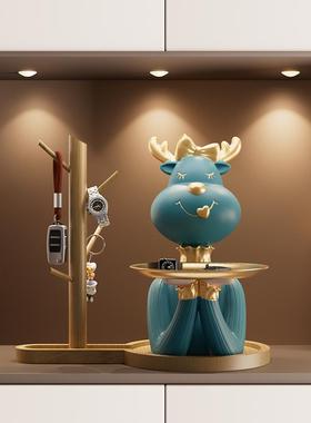 钥匙收纳玄关摆件入户进门口鞋柜装饰品客厅搬家礼物乔迁新居礼品