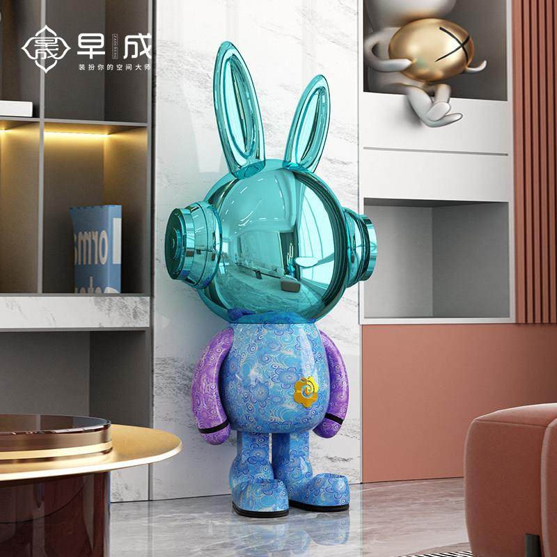 【年终回馈】来运兔落地摆件家居饰品客厅电视柜进门玄关乔迁礼物,淘宝优惠券,粉丝福利购,淘宝优惠卷