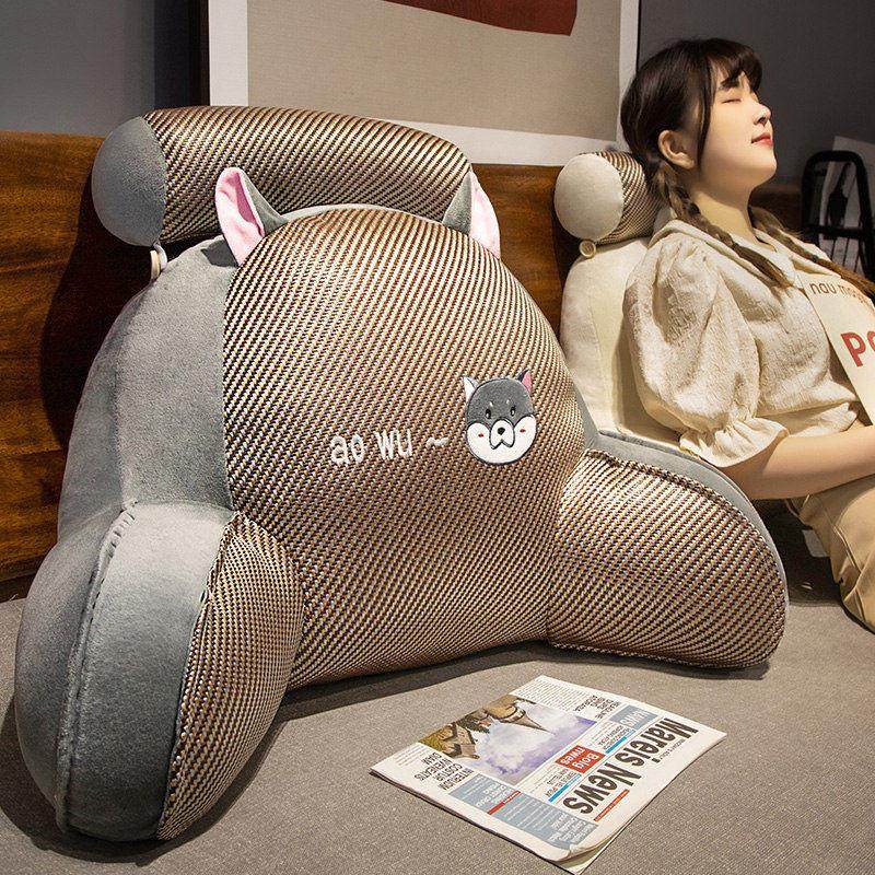 凉席靠枕床头软包护腰靠垫宿舍床上看书沙发大靠背抱枕可拆洗夏季,淘宝优惠券,粉丝福利购,淘宝优惠卷