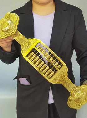 全铜如意算盘黄铜实心铜器工艺品礼品大号金算盘装饰中式摆件礼品