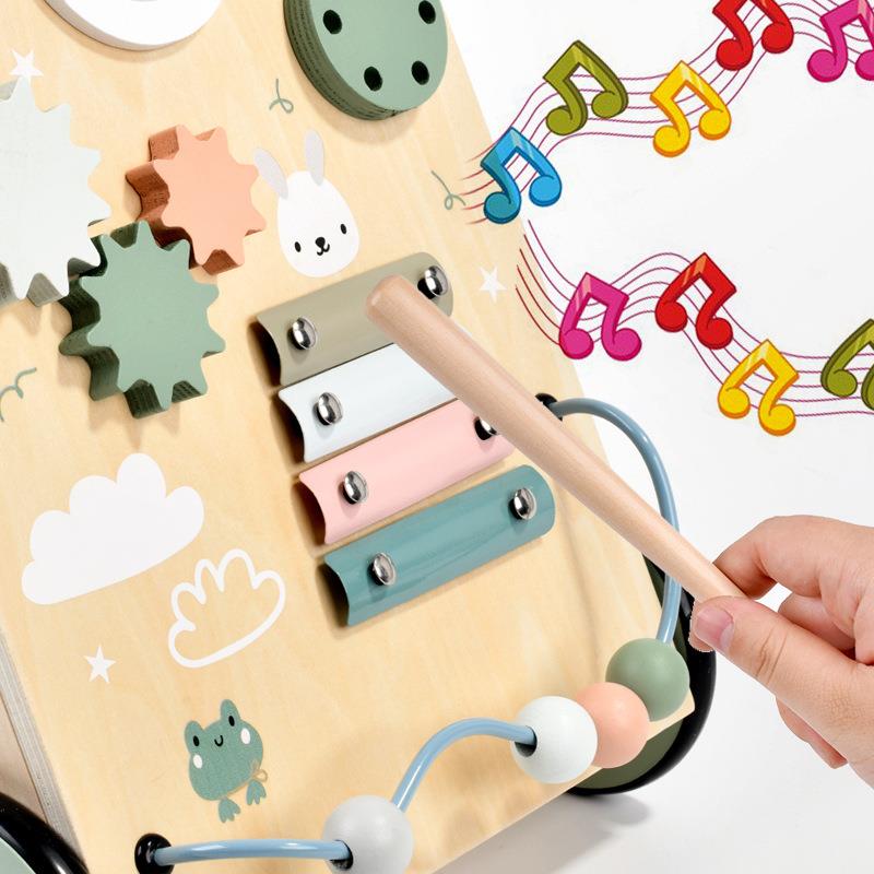 三合一幼儿童助步车玩具木制学步车宝宝多功能防侧翻木制手推车 - 图1