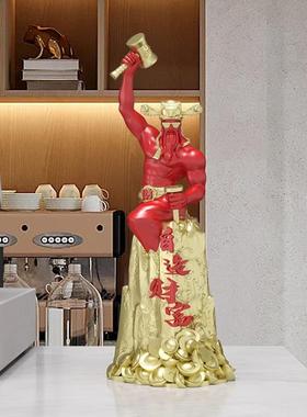 造富财神爷新中式桌面小摆件前台收银台办公室开业送礼创意装饰品