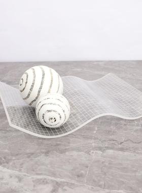 现代创意透明亚克力果盘收纳摆件样板房客厅茶几家居桌面软装饰品