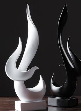 燃烧火炬雕像树脂工艺品现代桌面玄关装饰品摆件家居摆设