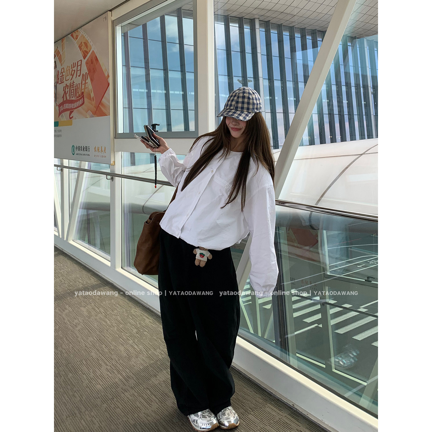 牙套大汪 【汪仔雪包】扑面而来优雅高智女性*设计圆领衬衫