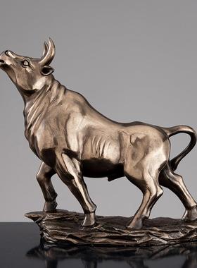 冷铸铜牛家居装饰品酒柜玄关新家摆件乔迁工艺品伴手礼财运