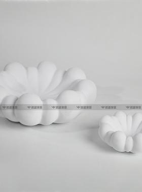 法式云朵托盘轻奢高档香薰收纳茶几桌面艺术高级感不规则装饰摆件