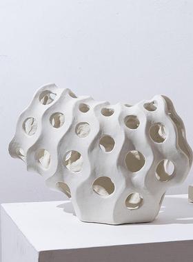 现代简约珊瑚几何摆件酒店前台售楼大厅摆设客厅样板房软装工艺品