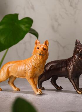 厂家直摆黄铜件《牧羊犬0814》销动物家铜工艺品居饰品礼品摆件