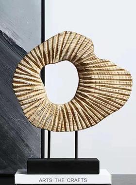 现代艺术几柜扭曲GT-A027黄色脂摆件何软装艺术样板间客厅子电视