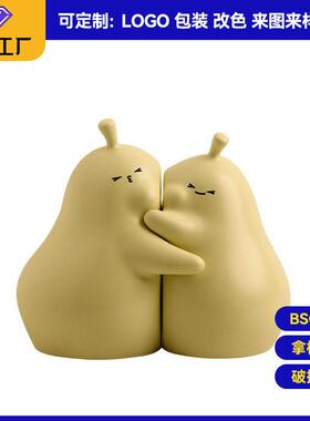 源头厂家陶瓷摆件定制来图来样加工贝汉美创意永不分梨摆件装饰品