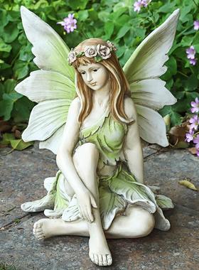 花园少女花仙子欧式创意摆设家居庭院别墅装饰工艺品树脂雕像摆件