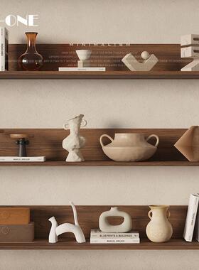 高级感中古陶瓷软装饰品侘寂风酒柜高档小众艺术品摆件