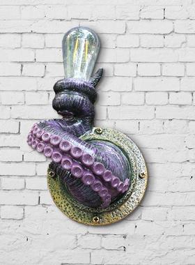 章鱼爪壁灯家居饰品挂件花园庭院摆件家居装饰树脂工艺品