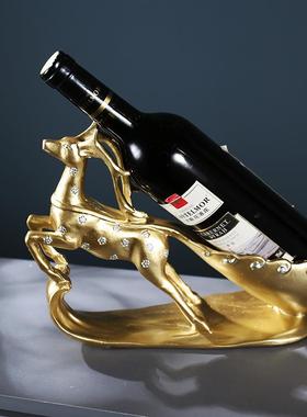 欧美风格葡萄酒架摆件装饰品现代简约个性居家轻奢办公桌装饰品