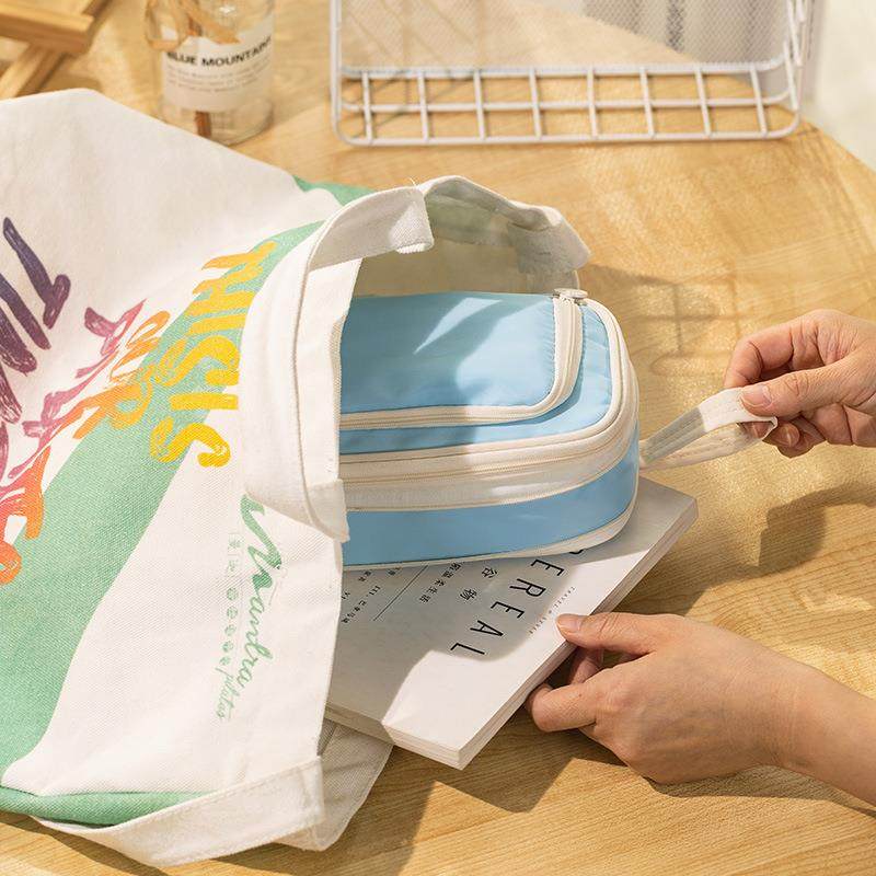 多功能笔袋多层文具盒学生大容量手提双层韩国创意铅笔盒收纳袋,淘宝优惠券,粉丝福利购,淘宝优惠卷