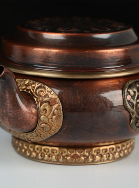 藏传法器纯铜水陆供修盘七供水碗水财神修法器供盘橛藏传用品