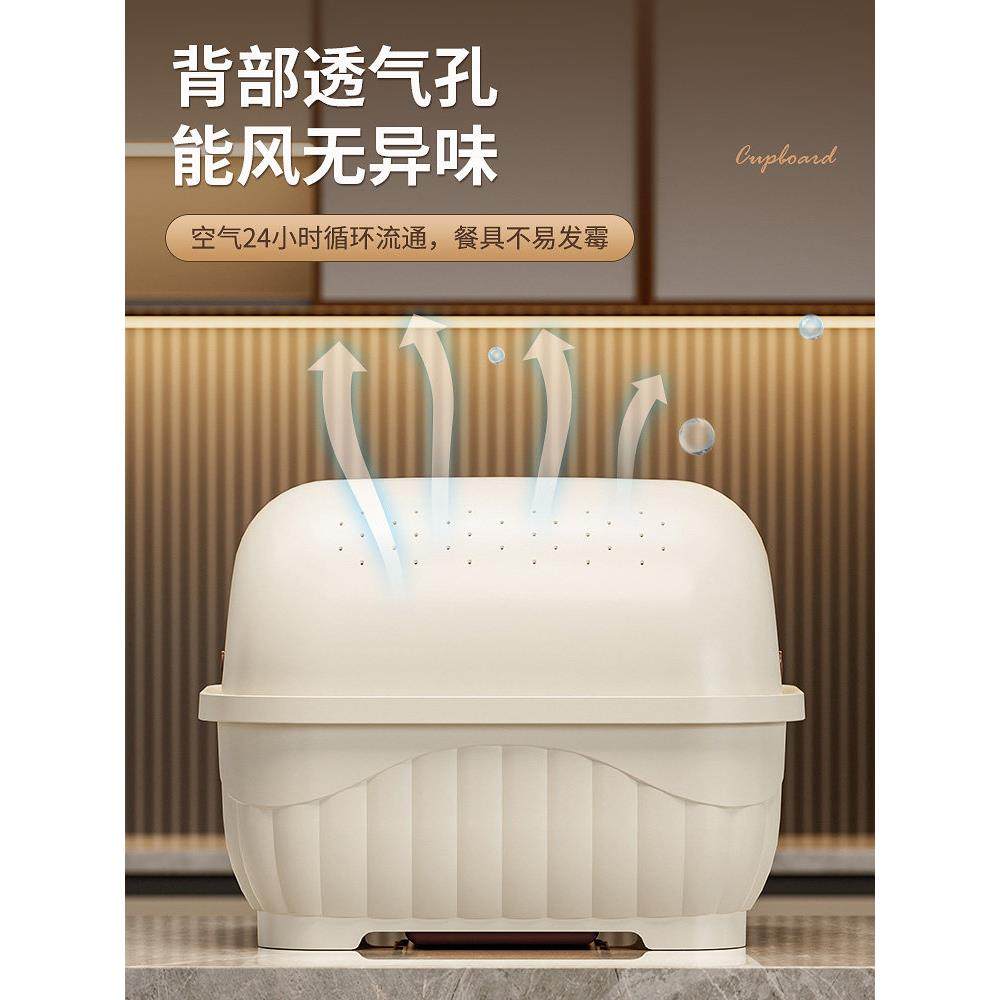 碗筷收纳盒家用厨房装碗碟盘防尘收纳置物架多功能沥水碗柜放碗箱,淘宝优惠券,粉丝福利购,淘宝优惠卷