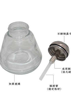 加厚工业玻璃酒精瓶按压式装洗板水酒精抹机水丙酮瓶子美甲酒精壶